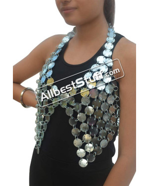 Chic Halter Top Backless Glitter Sequins Coin Party Tops